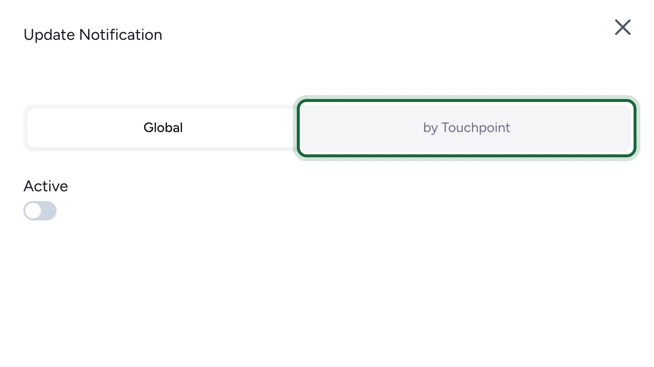 Touchpoint Unlocked panel with its by Touchpoint tab highlighted
