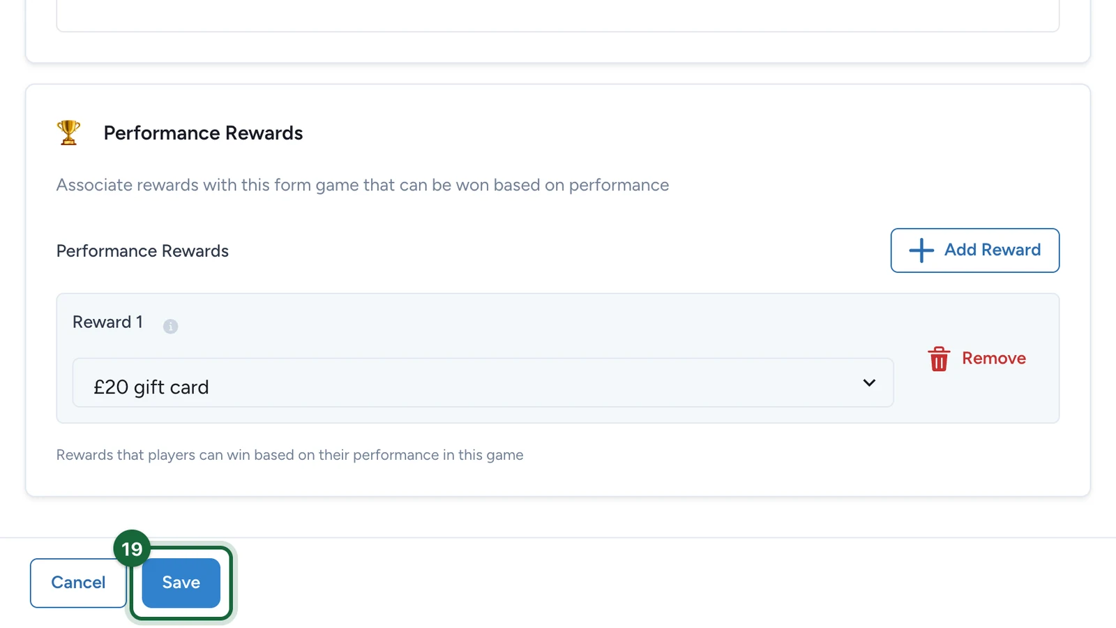 Garden Wish List settings with the Save button highlighted