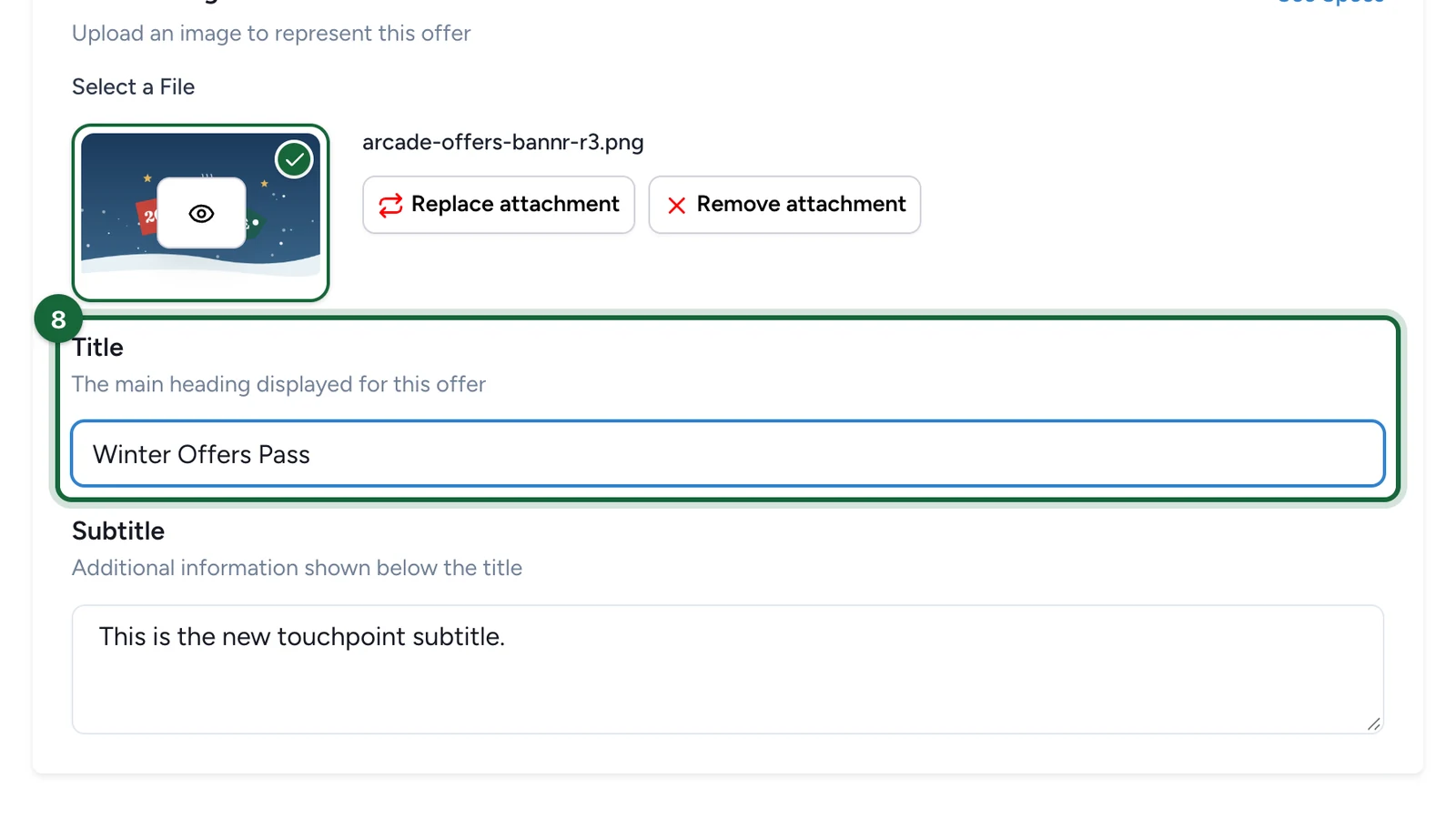 Title Winter Offers Pass, highlighted
