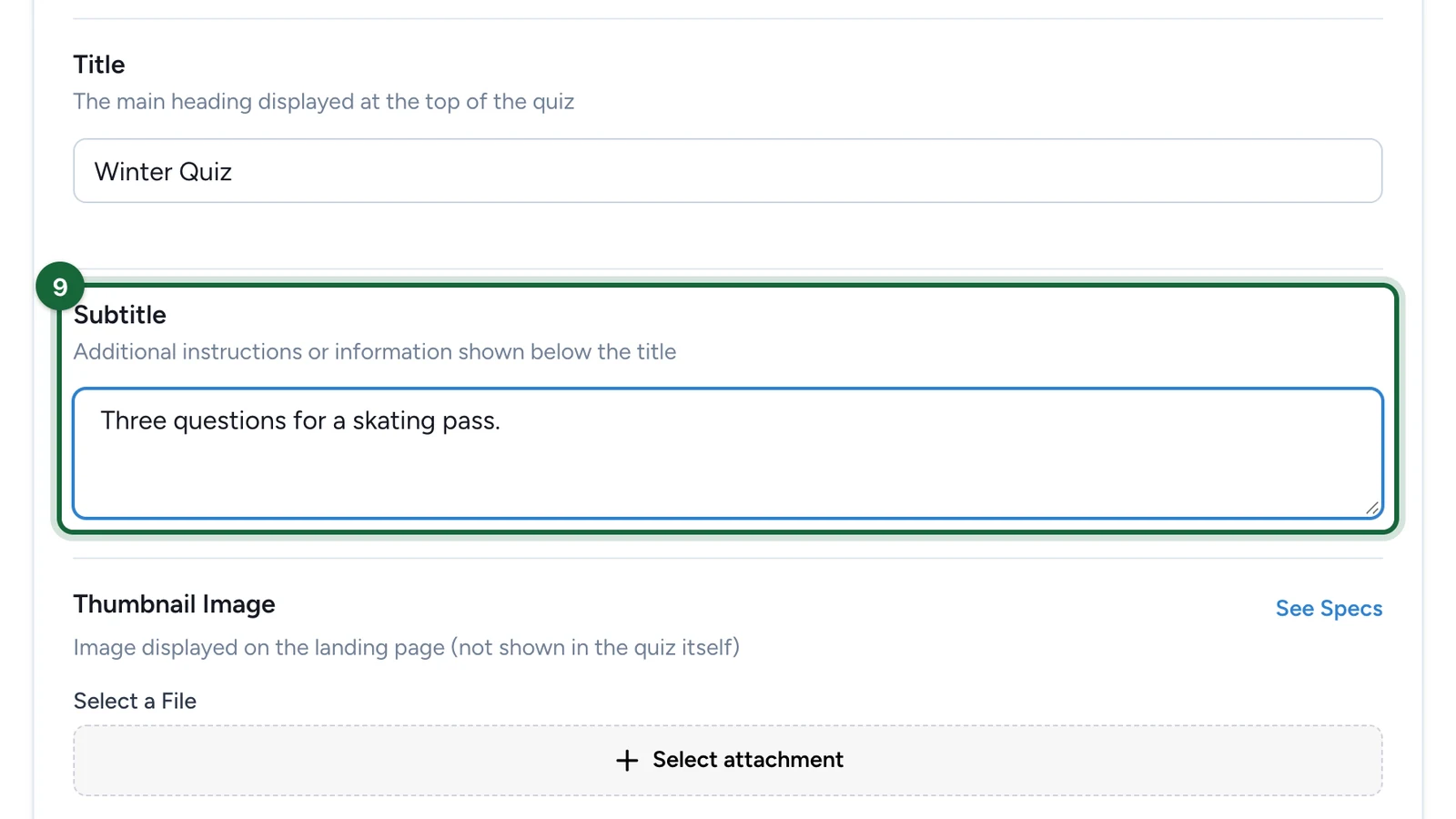 Subtitle Three questions for a skating pass, highlighted