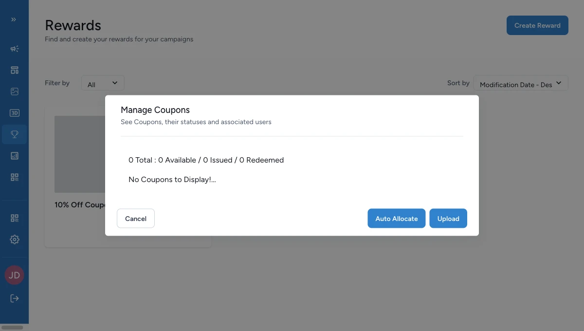 Redemption Settings panel showing Simple Mode and Secure Mode options