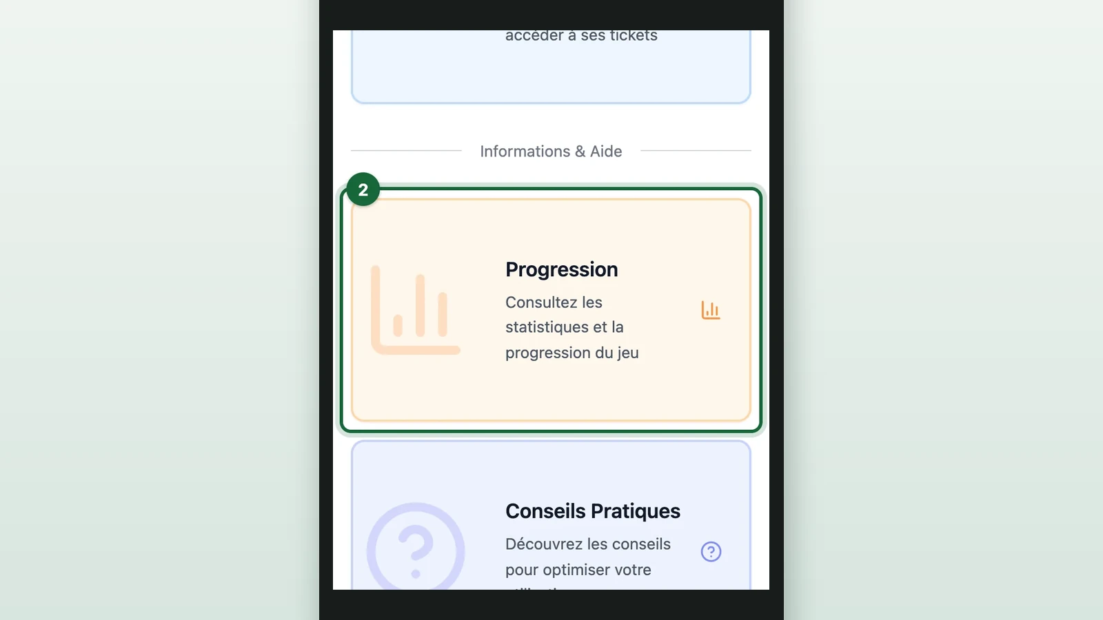Receipt Host App home screen with Progression highlighted on a phone