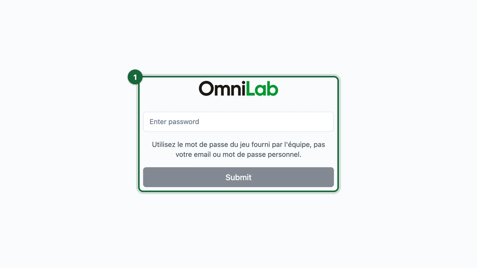 Receipt Host App sign-in screen with the password field and Submit highlighted on a tablet