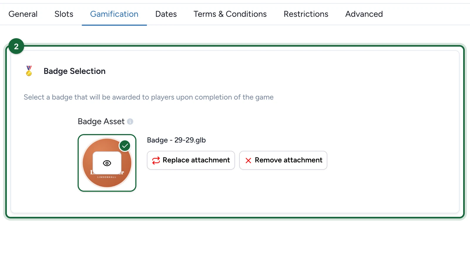 Badge Selection section with the Little Potter badge chosen, highlighted
