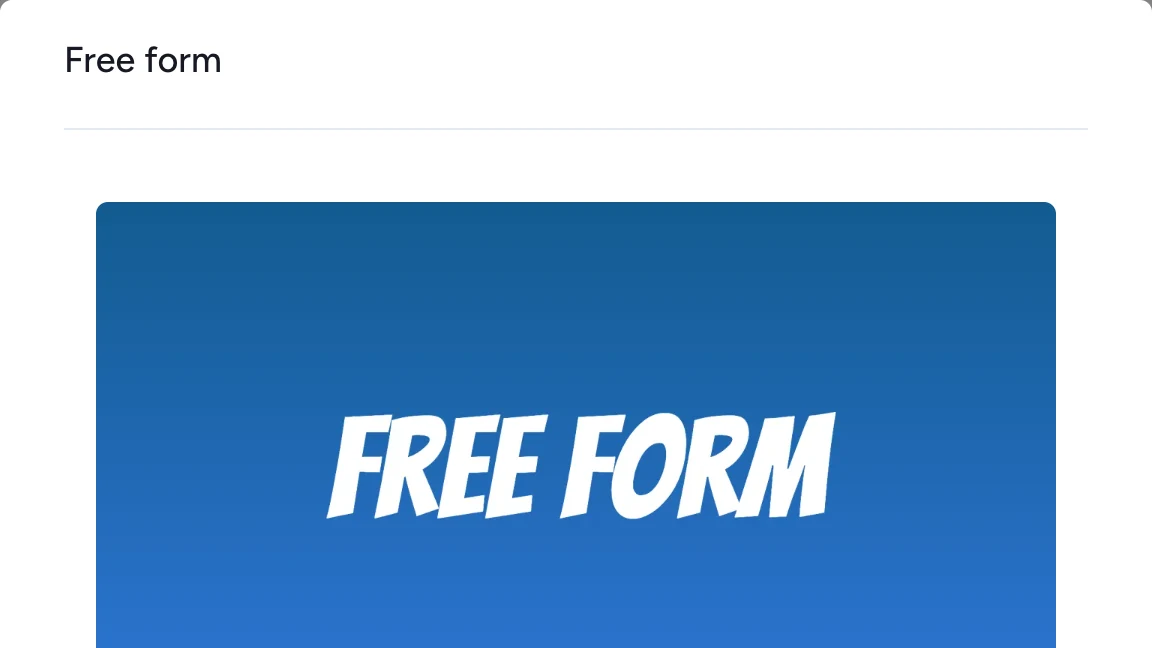 Free form template window with the Create Campaign button highlighted