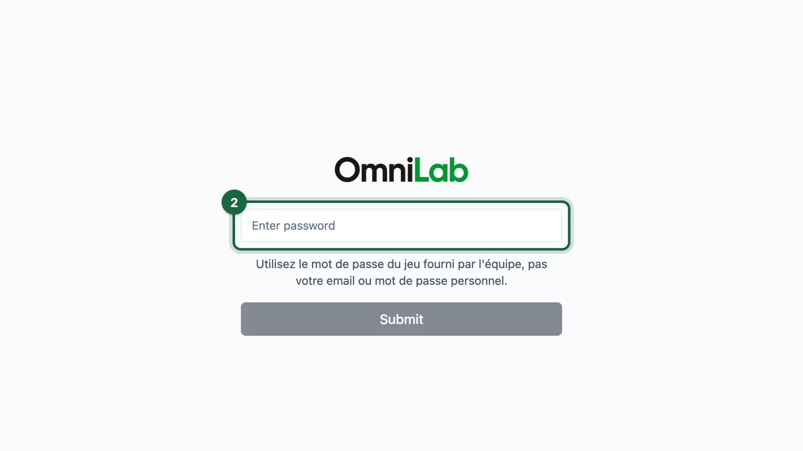 Event Host App sign-in screen with the password field highlighted