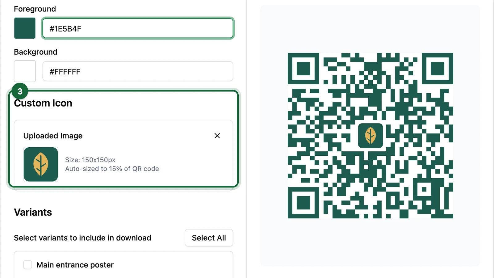 Custom Icon with the Lindenhall leaf logo added, highlighted