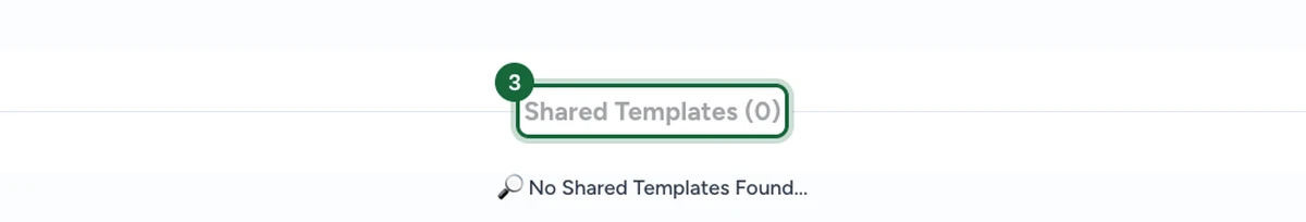 Page Modèles dans l'organisation de destination avec le titre de la section Modèles Partagés mis en évidence