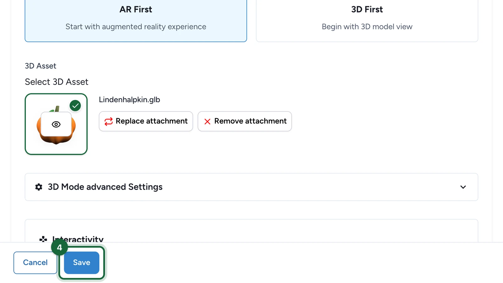 Object editor footer with the Save button highlighted