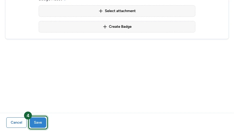 Éditeur de touchpoint avec le bouton Save mis en évidence