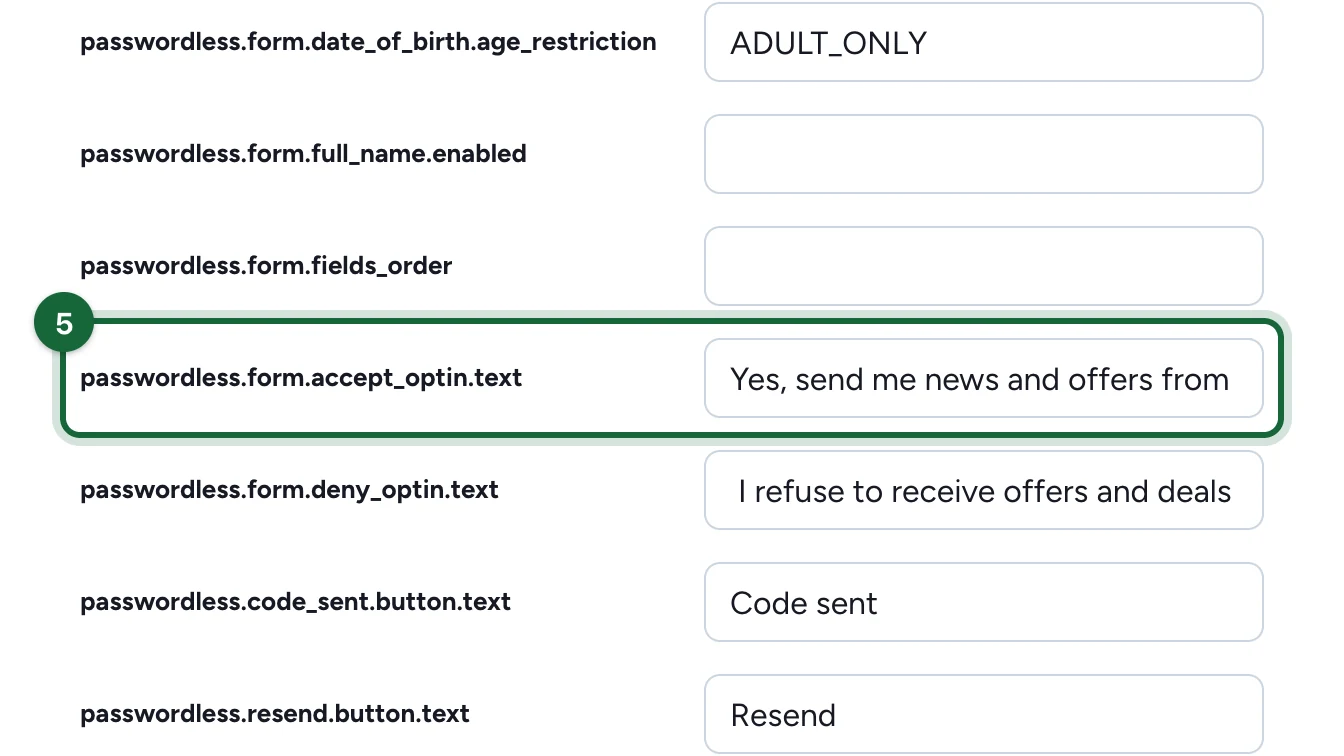 Accept wording Yes, send me news and offers from Lindenhall by email, highlighted