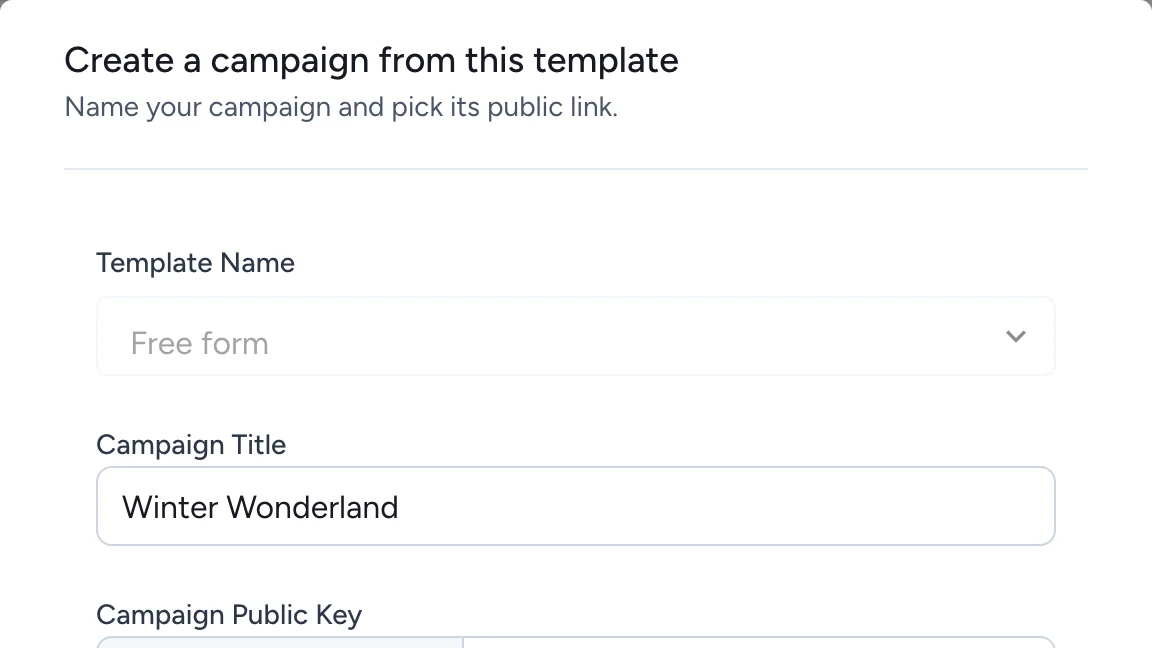 Create a campaign window with the Create Campaign button highlighted