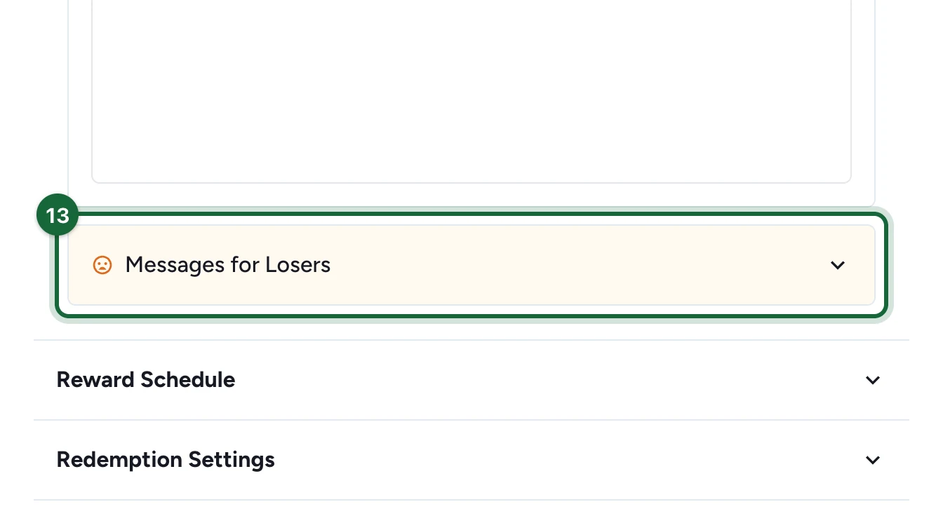 User Messages with Messages for Losers highlighted