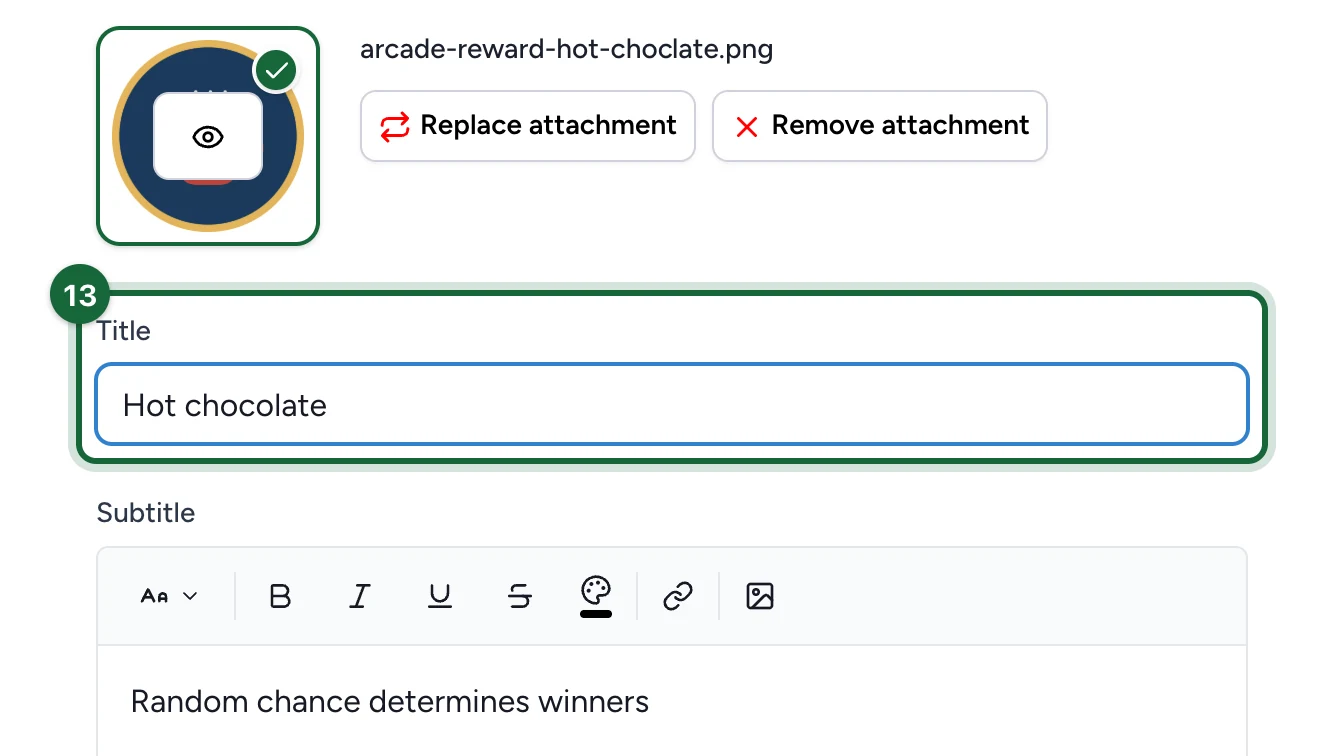 Appearance with the Title Hot chocolate, highlighted