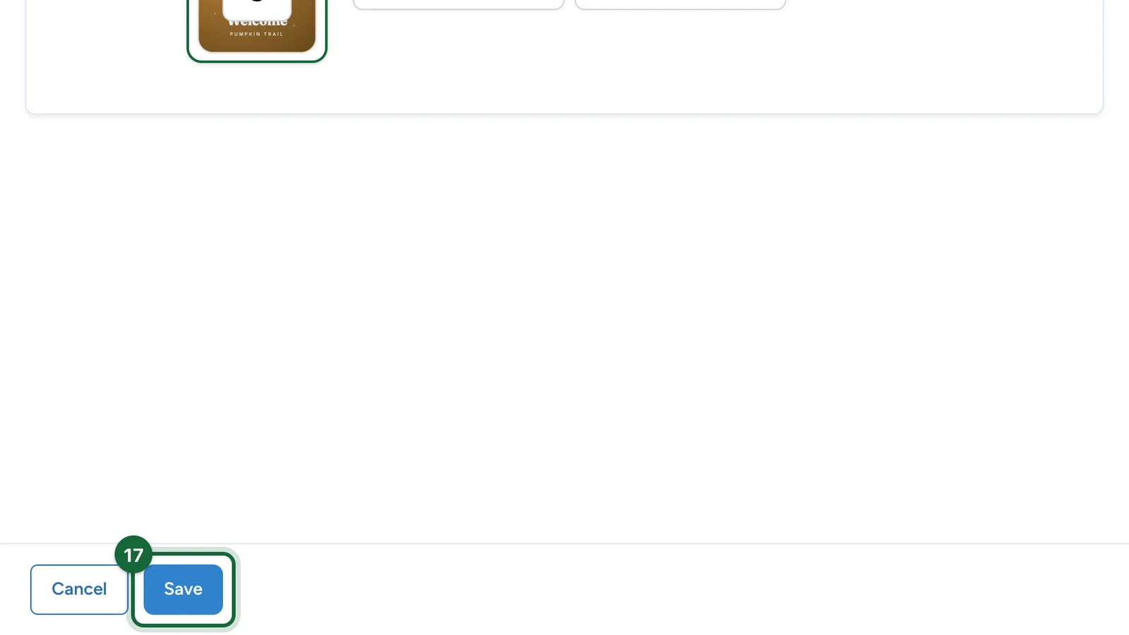 Object editor footer with the Save button highlighted
