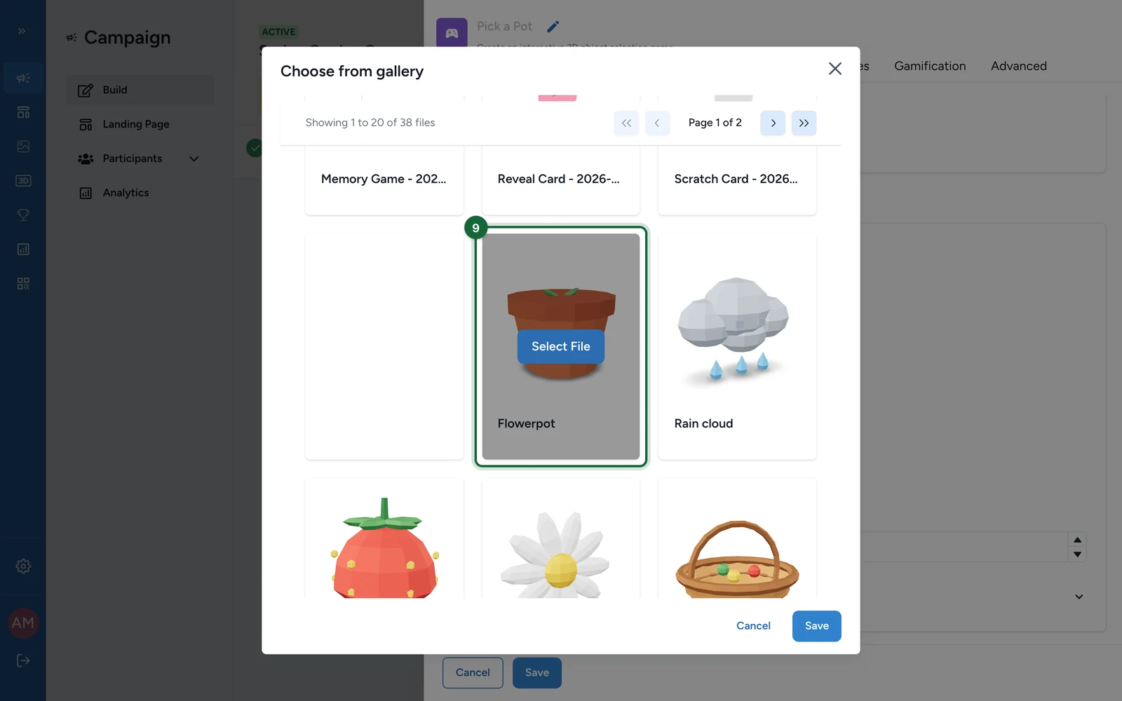 Choose from gallery with the Flowerpot model highlighted