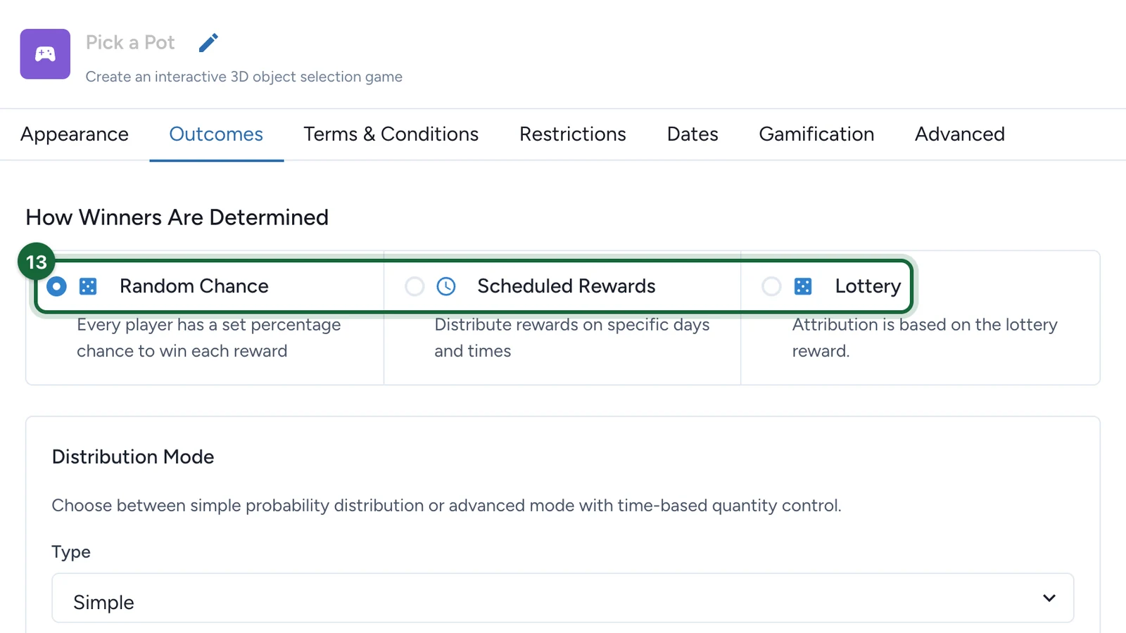 How Winners Are Determined with Random Chance, Scheduled Rewards and Lottery highlighted